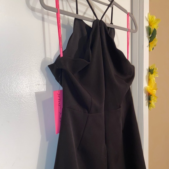 NWT: Betsey Johnson Women's Scalloped Halter Mini Dress W/ Pearl Buttons Size 10 - Picture 5 of 9